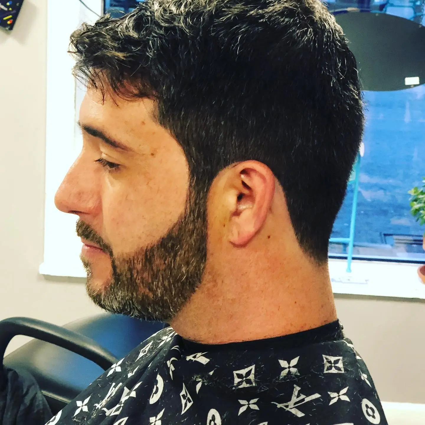 Beard line-up and fade at Beacon Fade & Shave in Beacon, NY